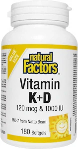 Vitamin K2 (MK-7) +D3 (1000 IU)